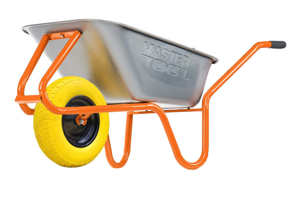 Тачка садово-строительная MASTERTOOL D-2 одноколесная 85 л/180 кг колесо полиуретановое PU 4.0х8 Ø 4 Харків - зображення 1