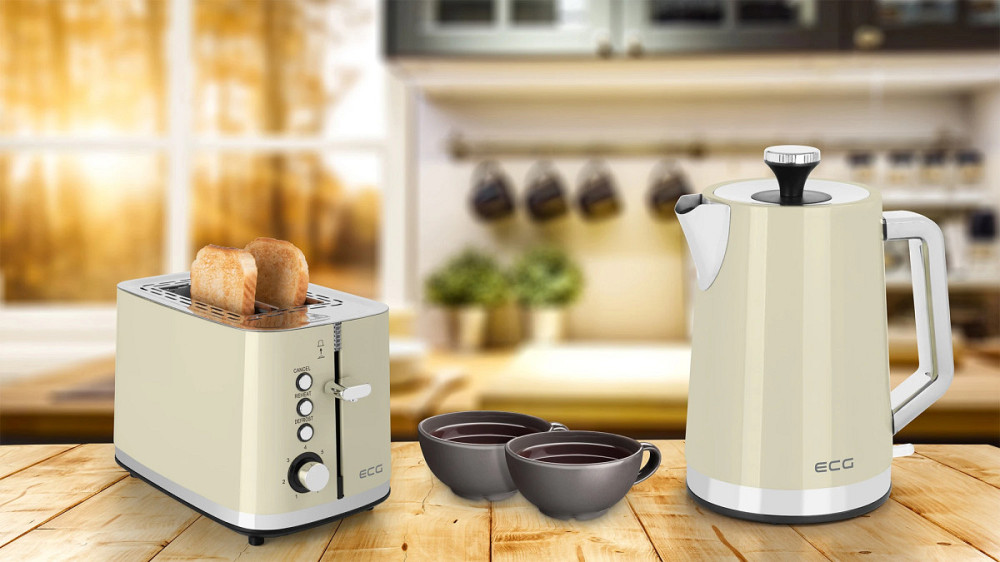 Тостер ECG ST 2766 Vintage Vanilla 925 Вт бежевый Киев - изображение 7