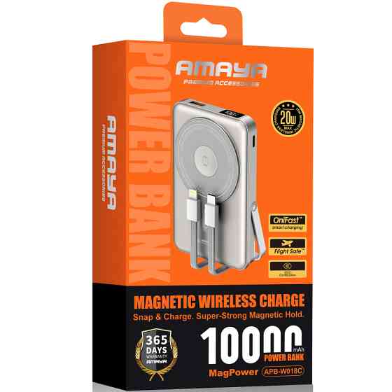 Портативное ЗУ Power Bank Amaya W018C 20W с БЗУ 10000 mAh Херсон