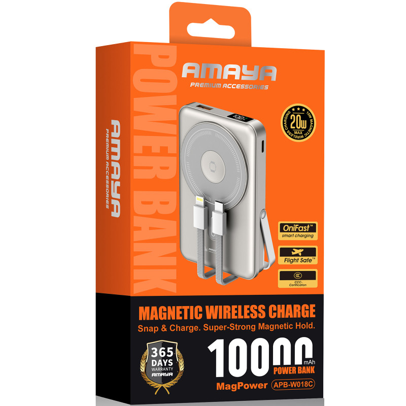 Портативное ЗУ Power Bank Amaya W018C 20W с БЗУ 10000 mAh Херсон - изображение 2