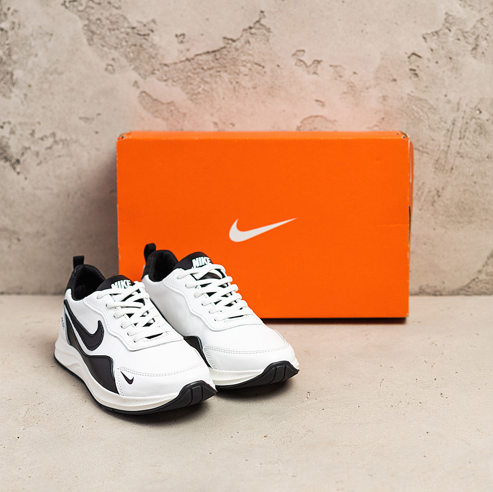 Подростковые кожаные кроссовки Nike Air Max White Киев - изображение 11