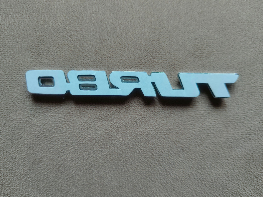 Наклейка Turbo Серебро Металлическая на авто Київ - зображення 7