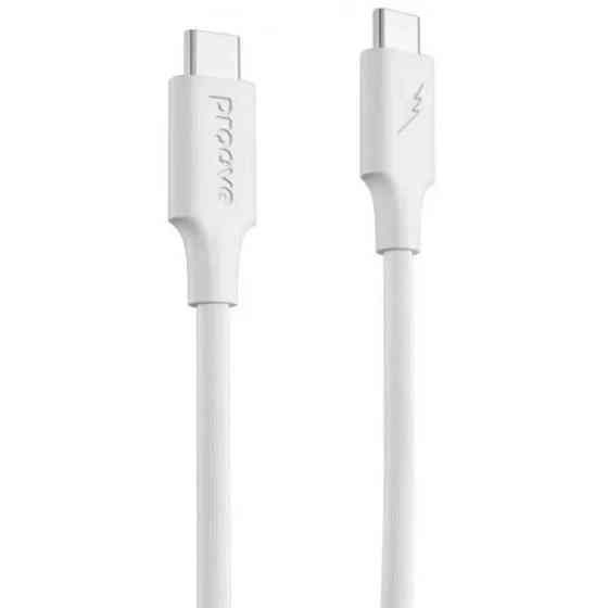 Кабель Proove Striped Silicone Type-C to Type-C 60W 1m White (CCSS60002202) (Код товару:40991) Харків