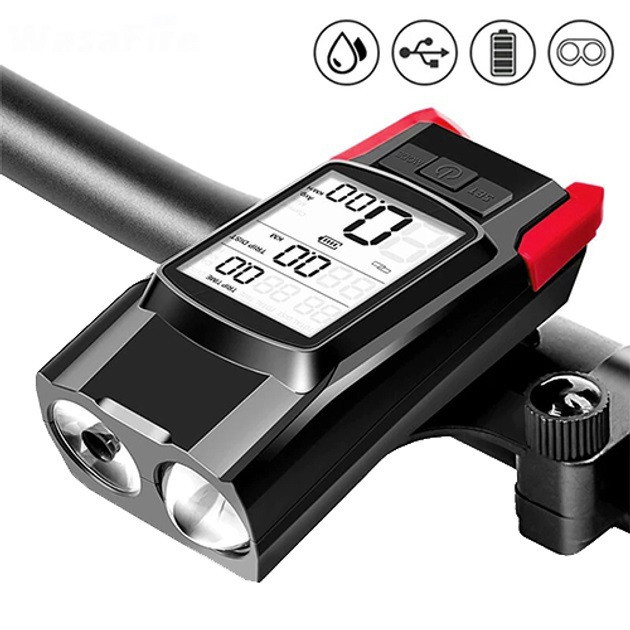 Велофара з комп'ютером та сигналом BK-1920-2T6 велоліхтар із виносною кнопкою Львов - изображение 1