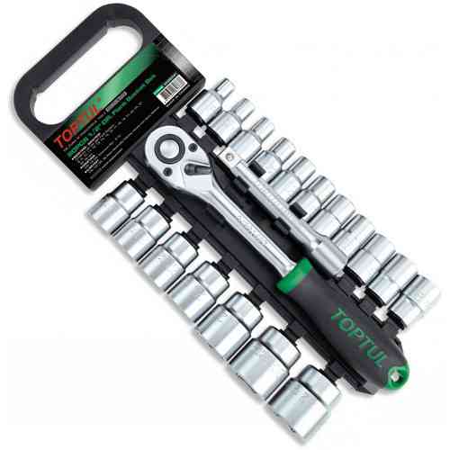 Набор головок с трещоткой TOPTUL 1/2" 20ед. 8-32мм GABB2001 Харьков