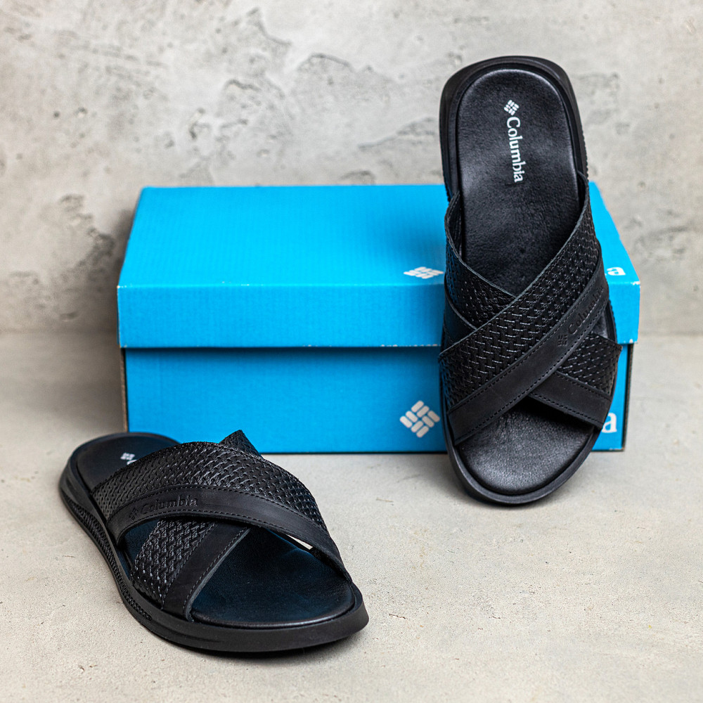 Мужские кожаные  летние шлепанцы-сланцы Columbia Киев - изображение 6