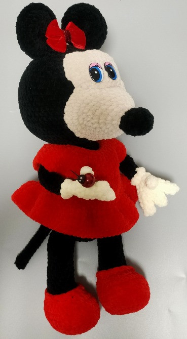 Мі́нні Ма́ус 43 см мишка іграшка м'яка в'язана плюшева сувенір подарунок Handmade Нововолынск - изображение 1