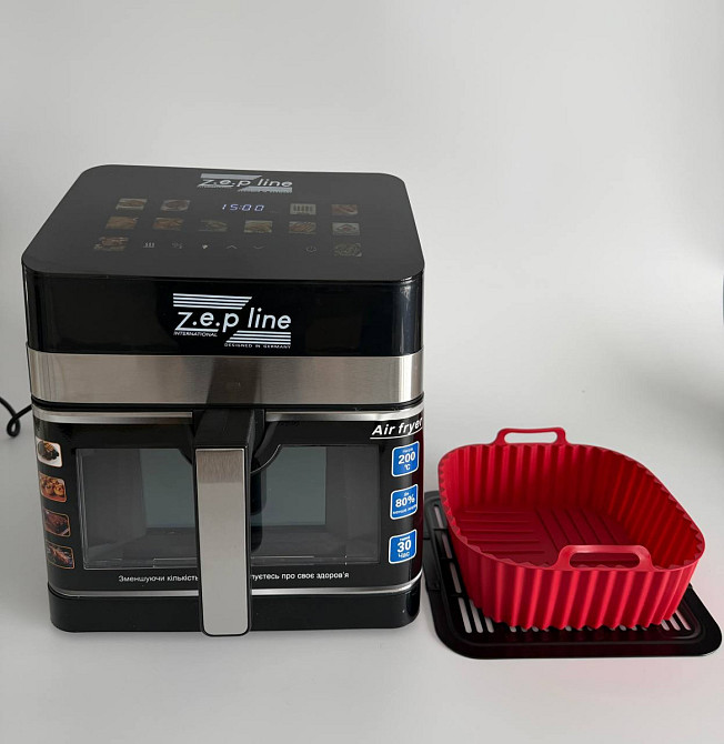 Аэрогриль мультипечь на два тэна с силиконовой формой Zepline ZP-00343 13 л 4200 Вт Київ - зображення 6