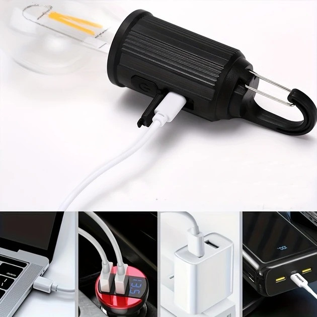 Акумуляторна лампочка ліхтар із карабіном Bailong BL-T03 Одесса - изображение 3