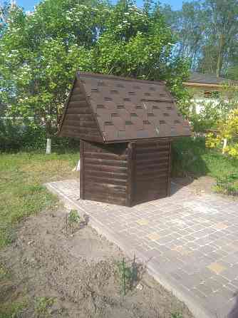 Колодязь для саду. Декоративный колодец. Домик для колодца. Дерев'яний колодец. Киев