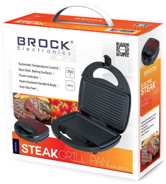 Сендвичница BROCK SGM 2002 RD 750 Вт красный Киев - изображение 3