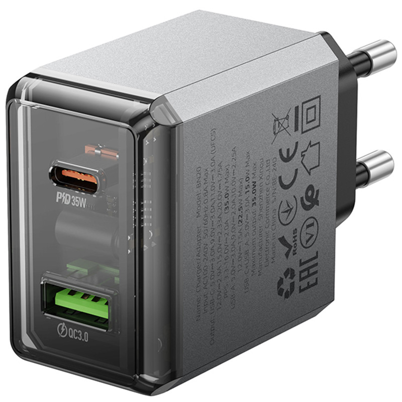 СЗУ Borofone BN20 Lena PD35W+QC3.0 (1USB-A/1C) Херсон - изображение 3