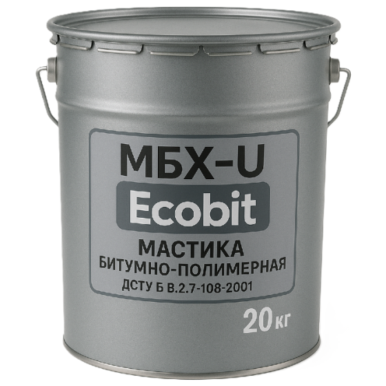МБХ-У Ecobit Мастика покрівельна бітумно-полімерна ДСТУ Б В.2.7-108-2001 20 кг Дніпро