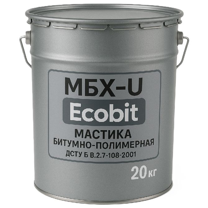 МБХ-У Ecobit Мастика покрівельна бітумно-полімерна ДСТУ Б В.2.7-108-2001 20 кг Дніпро - зображення 1
