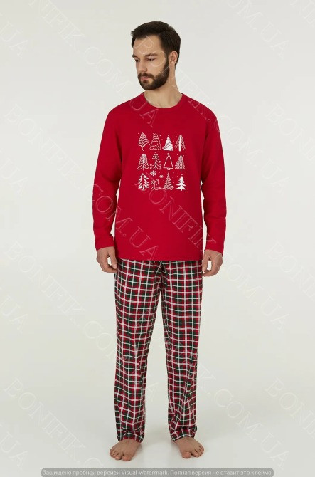 Пижама мужская хлопковая "Christmas Trees" (арт. MPF 0880/09/01) Кривой Рог - изображение 1