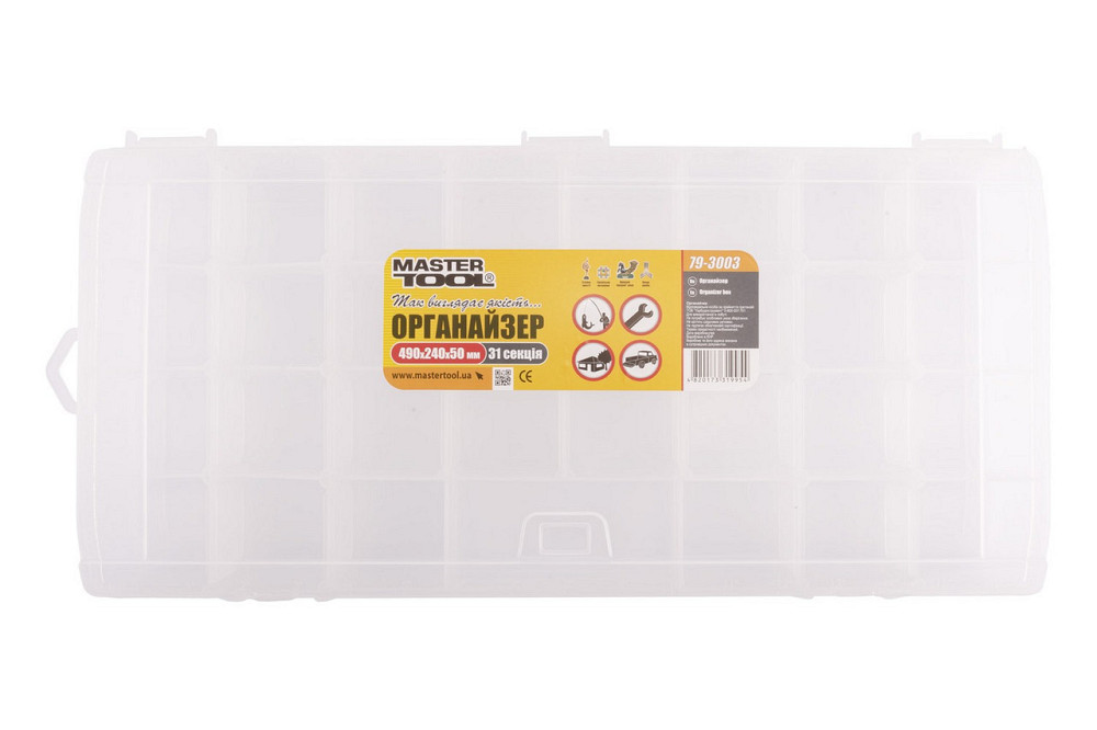 Органайзер MASTERTOOL с подвесом 19.5" 490х240х50 мм 31 секция 79-3003 Харків - зображення 1