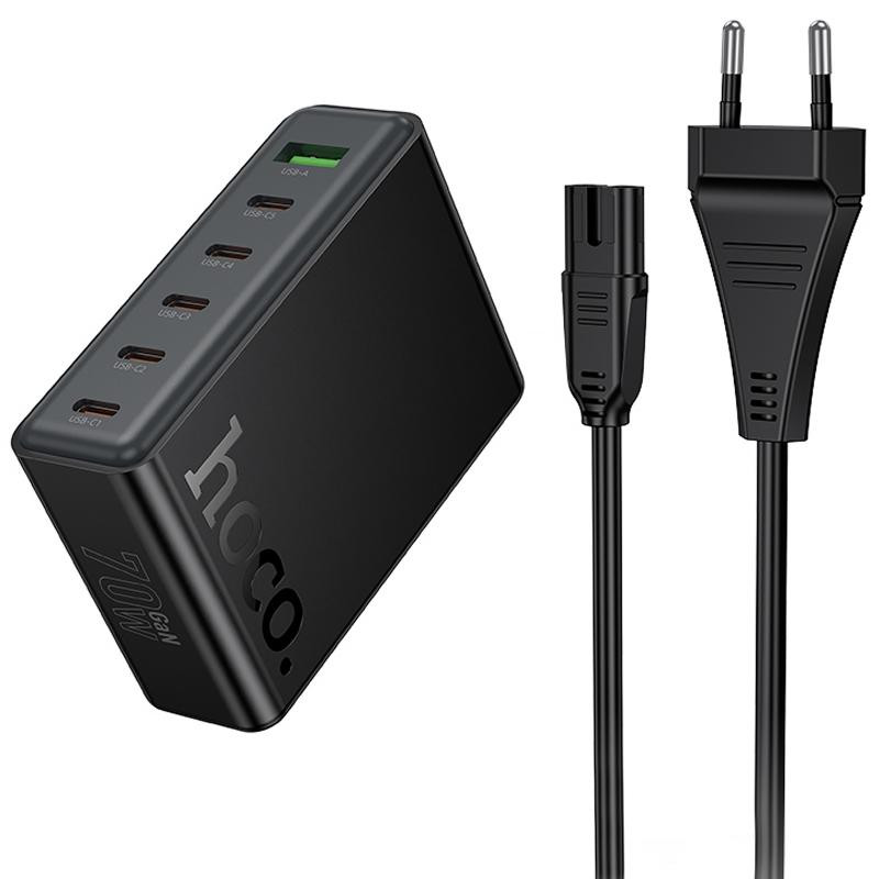 СЗУ Hoco C152A Modern PD70W 6in1 (5USB-C и 1USB-A) Херсон - изображение 1