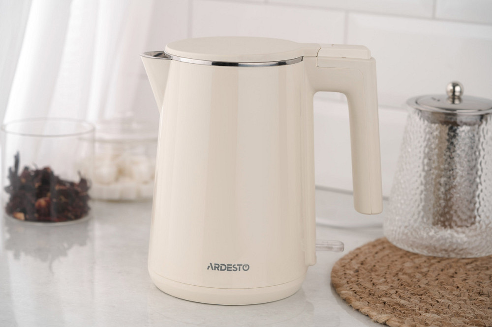 Электрочайник Ardesto EKL-F1BG 1 л бежевый Київ - зображення 2