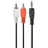 Аудіо-кабель Cablexpert 3.5mm to 2хRCA 5m Black (CCA-458-5M) Харьков