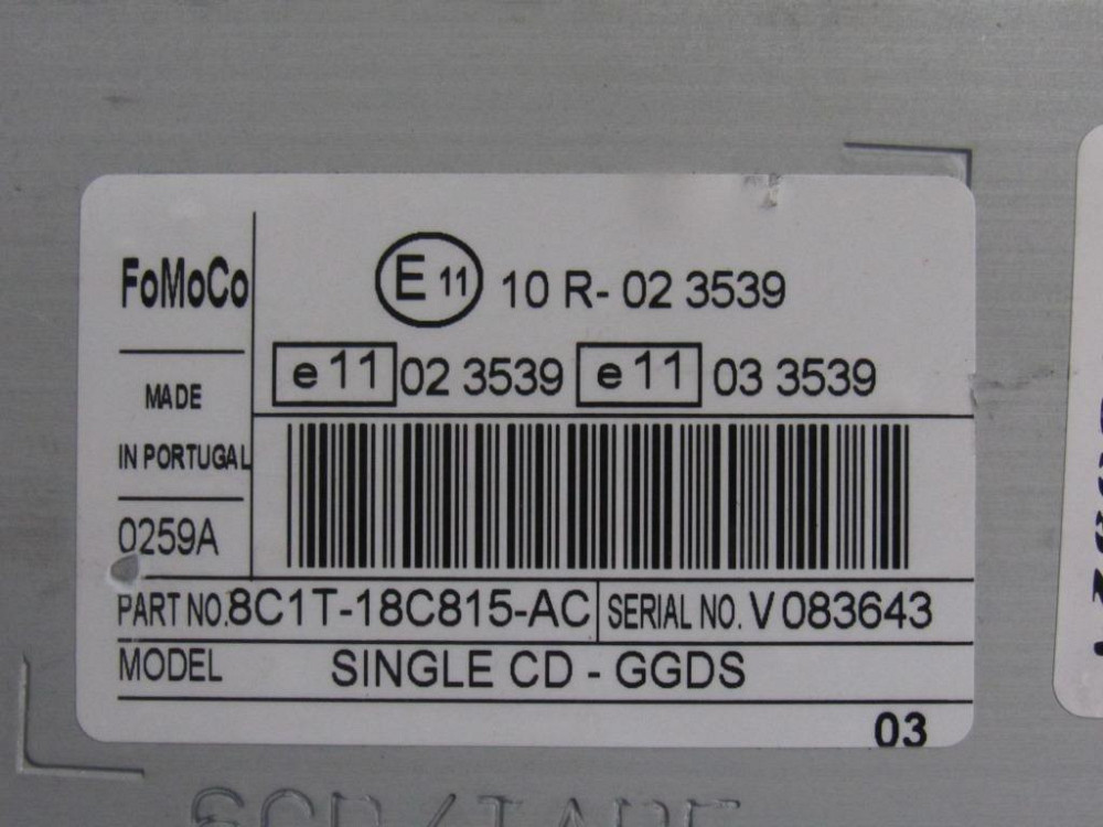 Автомагнитола Ford Transit 2006-2014 (8C1T-18C815-AC) Ковель - зображення 1