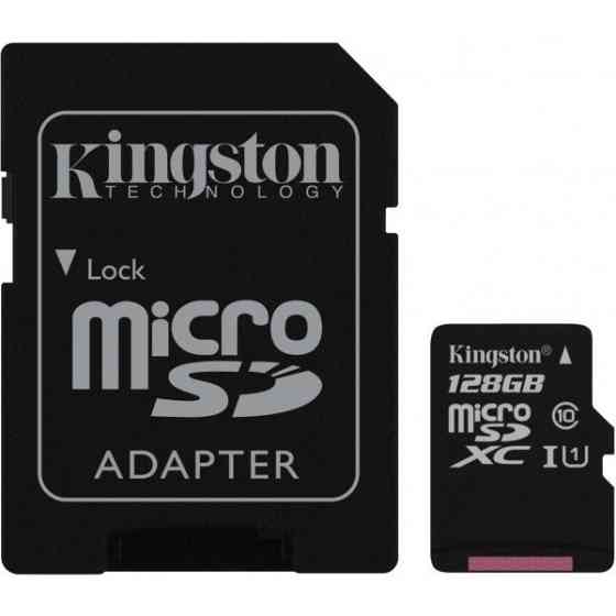 Карта пам'яті Kingston microSDXC 128GB UHC-I Canvas Select+ R100MB/s + SD-адаптер (SDCS2/128GB) (Код Харків