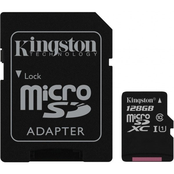 Карта пам'яті Kingston microSDXC 128GB UHC-I Canvas Select+ R100MB/s + SD-адаптер (SDCS2/128GB) (Код Харків - зображення 1