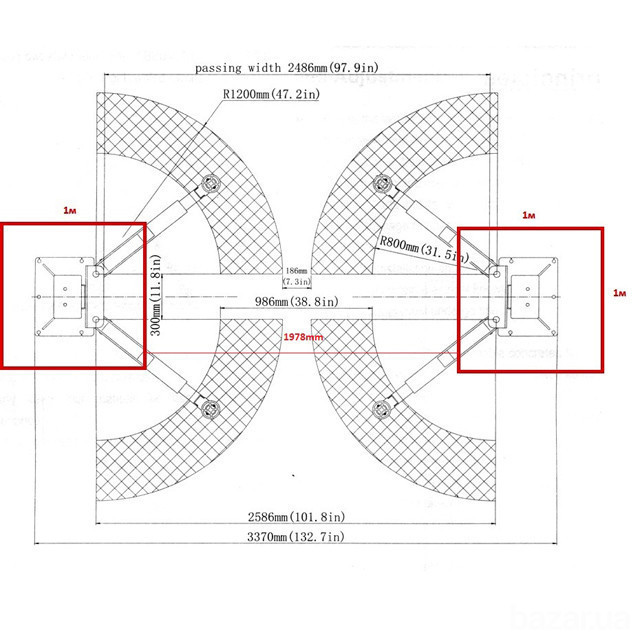 Электрогидравлический автоподъемник 2-стоечный 4т 380В LAUNCH TLT-240SCA Харків - зображення 2