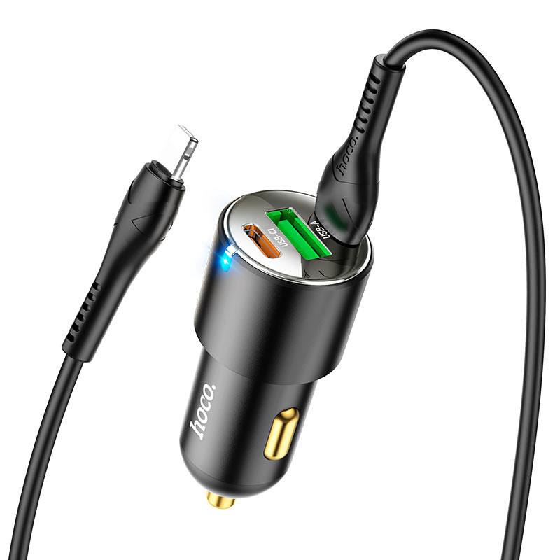 АЗУ Hoco NZ6 PD45W (2Type-C/1USB) + Type-C to Lightning Херсон - изображение 4