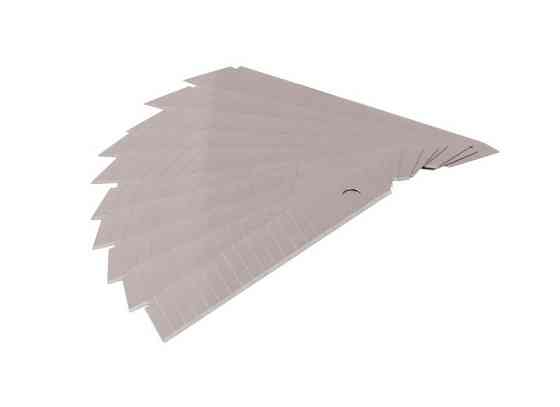 Лезвие для строительного ножа MASTERTOOL 18 мм 14 сегментов набор 10 шт 17-0547 Харків