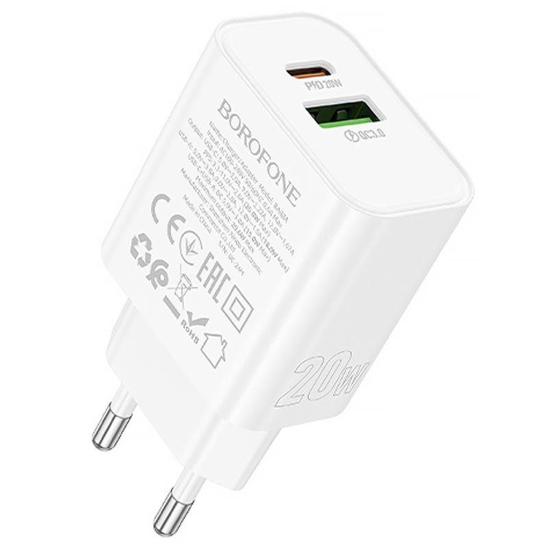 СЗУ Borofone BA88A Navy PD20W+QC3.0 (1USB-A/1C) Херсон - зображення 1