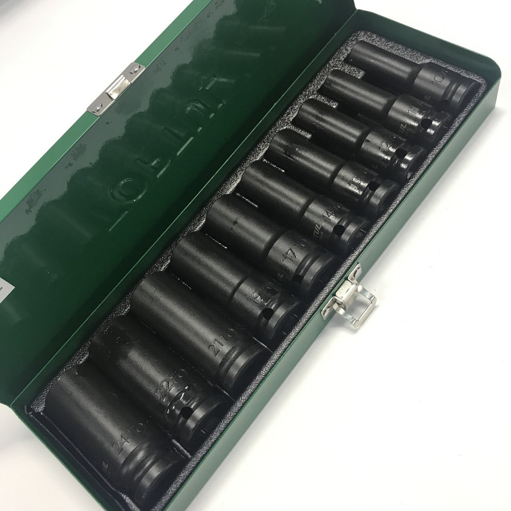 Набор длинных торцевых головок ударных TOPTUL 1/2" 10-24мм 10ед. GDAD1002 Харьков - изображение 3