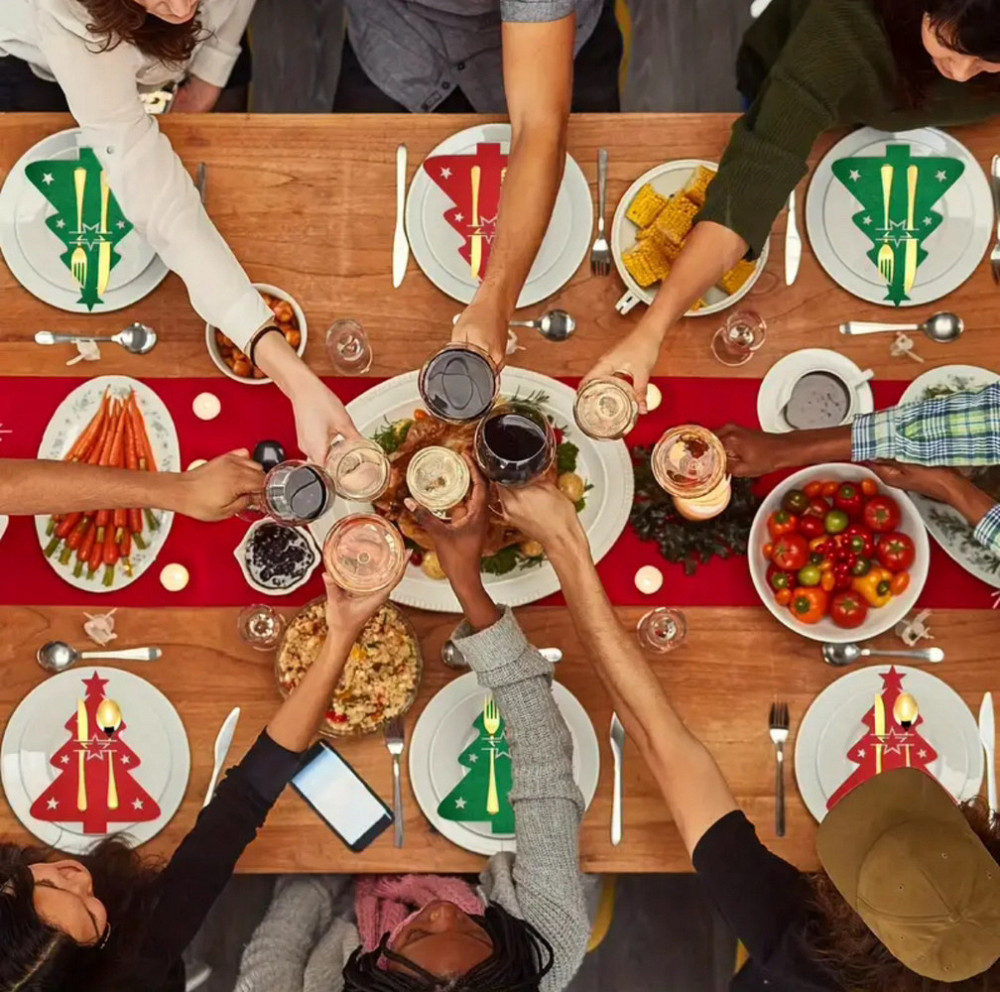 Новогодний футляр для столовых приборов Malva 6 штук Одеса - зображення 3