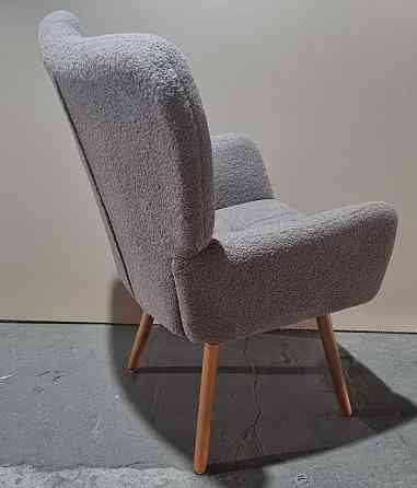 Крісло Флор тканина сіра букле тедді Дніпро