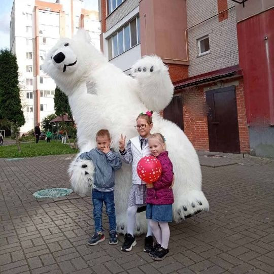 Белый мишка Луцк поздравление медведя аниматора заказ на праздник Луцк - изображение 2
