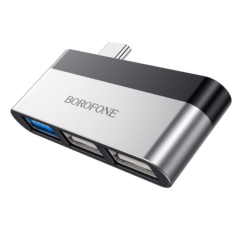 Переходник HUB Borofone DH1 Type-C to USB 3.0 + 2xUSB 2.0 Херсон - зображення 2