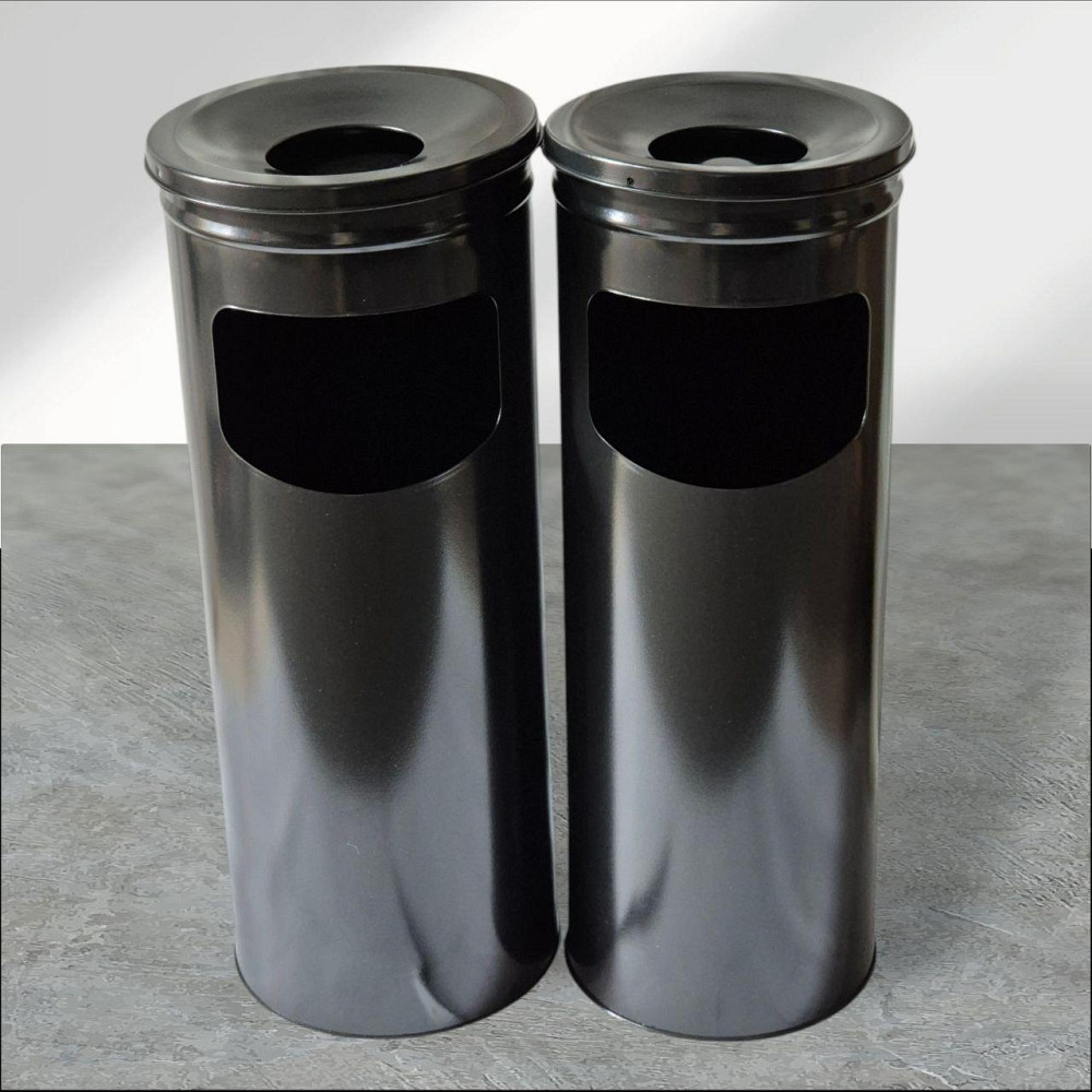 Урна -пепельница,металл окрашенный 15 л черная 0280B Київ - зображення 2