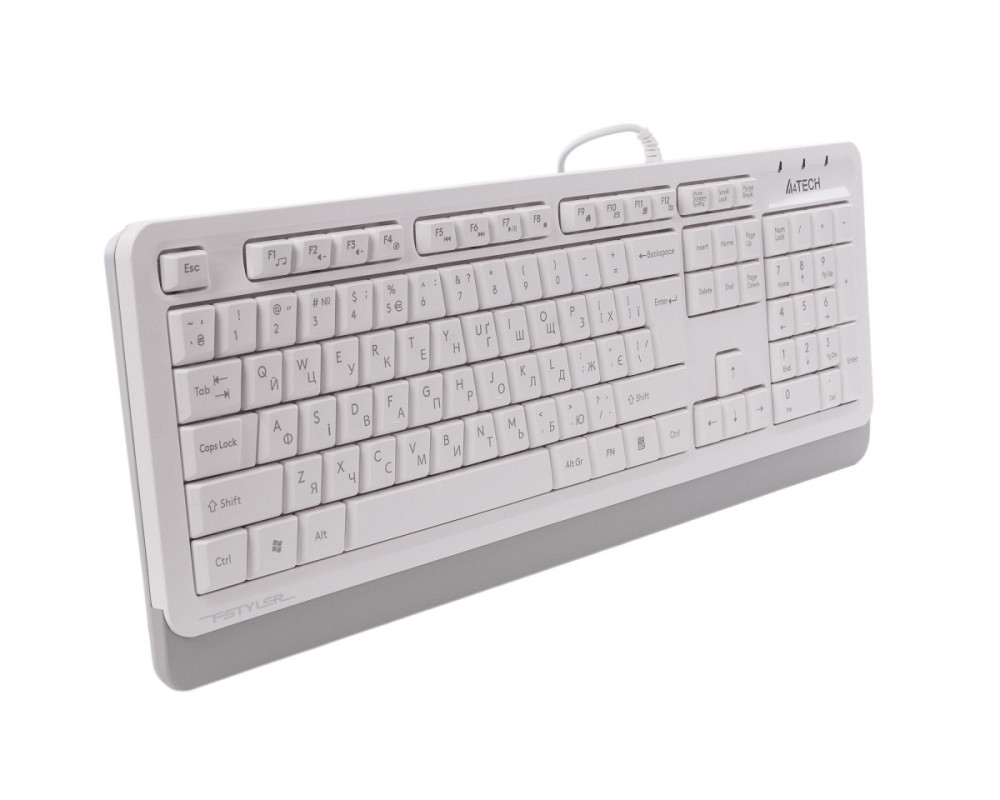 Клавиатура компьютерная проводная A4Tech Fstyler FKS10(White) белая Київ - зображення 3