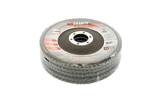 Диск шлифовальный лепестковый конусный GRANITE ZIRCONIA Т29 зерно 100 125х22 мм 5 шт 8-32-100PC Харків