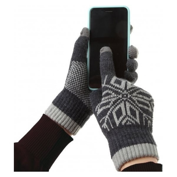 Рукавички ArmorStandart Touch Gloves Snowflake з орнаментом Light Grey Харьков - изображение 7