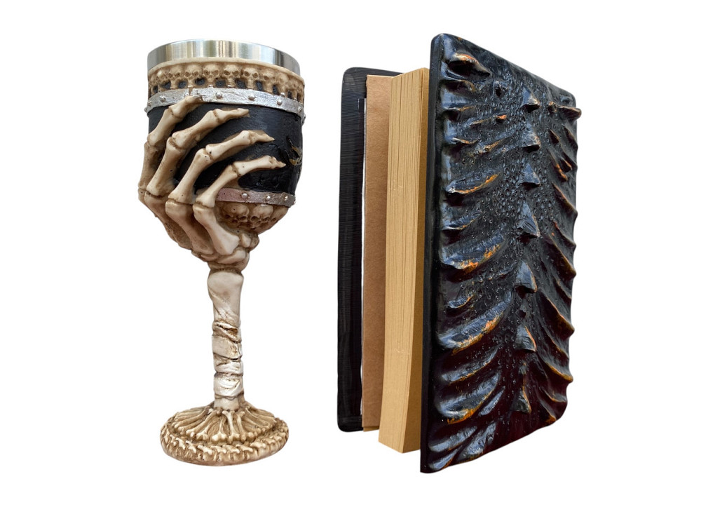 Подарочный набор Бокал 3 Рука с Черепами и Блокнот 3 «Жар Сердца Дракона» Київ - зображення 4