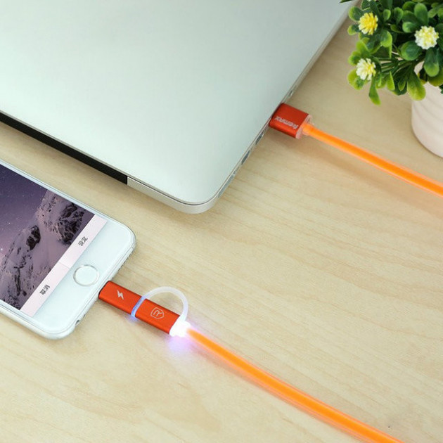 Combo 2-in-1 кабель Lightning/micro USB, 1м orange Aurora Combo Remax 300702 Київ - зображення 3