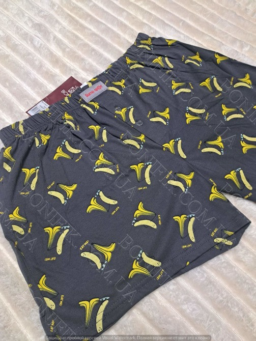 Чёрные мужские семейные трусы больших размеров с рисунком ТМ "Bono" (арт. МБ 000311) Кривий Ріг - зображення 3