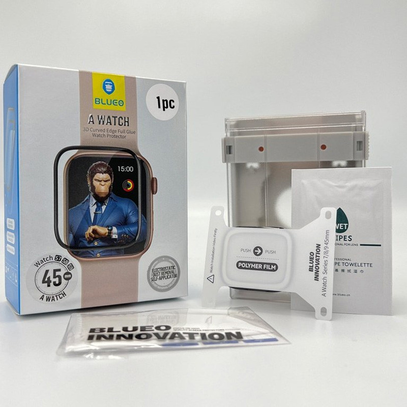 Полимерная 3D пленка Blueo High-Molecule для Apple Watch 7/8/9 41mm (+ аппликатор) Херсон - зображення 2