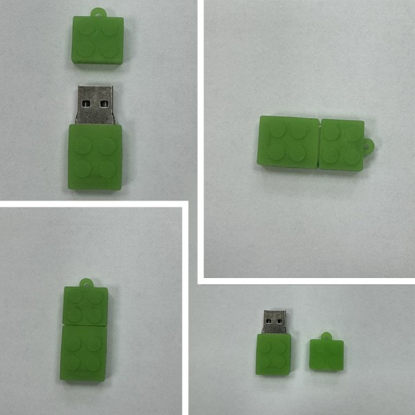 Флеш пам'ять Optima OP-408 Lego 32GB USB2.0 Green (Код товару:12309) Харків - зображення 4