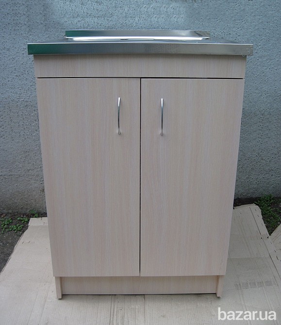 Мойка с тумбой 60х60 накладная из нержавеющей стали Харьков - изображение 2