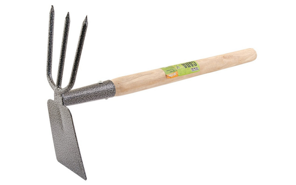 Тяпка садовая MASTERTOOL "Нептун" 380х190х70 мм с удлиненной деревянной ручкой 14-6194 Харьков - изображение 1