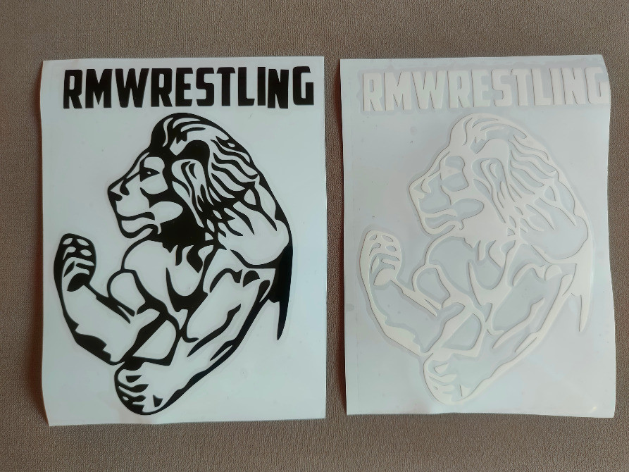 Наклейка Лев rmwrestling Белая на авто Киев - изображение 4