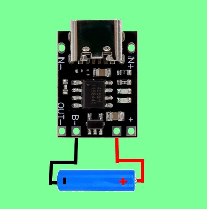 Мини-контроллер заряда TP4057 USB-Type-C 5V 1A Київ - зображення 4