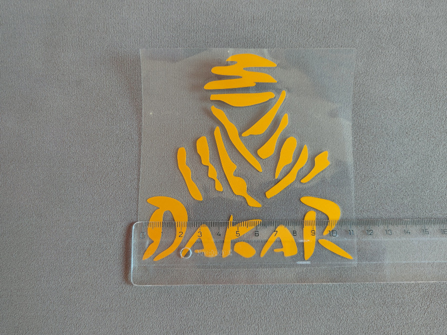 Наклейка Дакар Жёлтая светоотражающая на авто-мото Київ - зображення 6