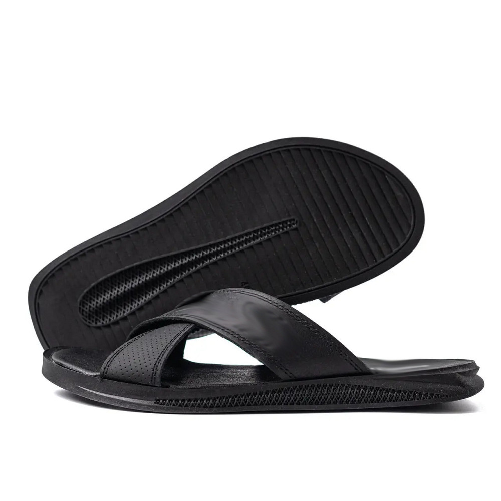 Мужские кожаные  летние шлепанцы-сланцы Київ - зображення 1